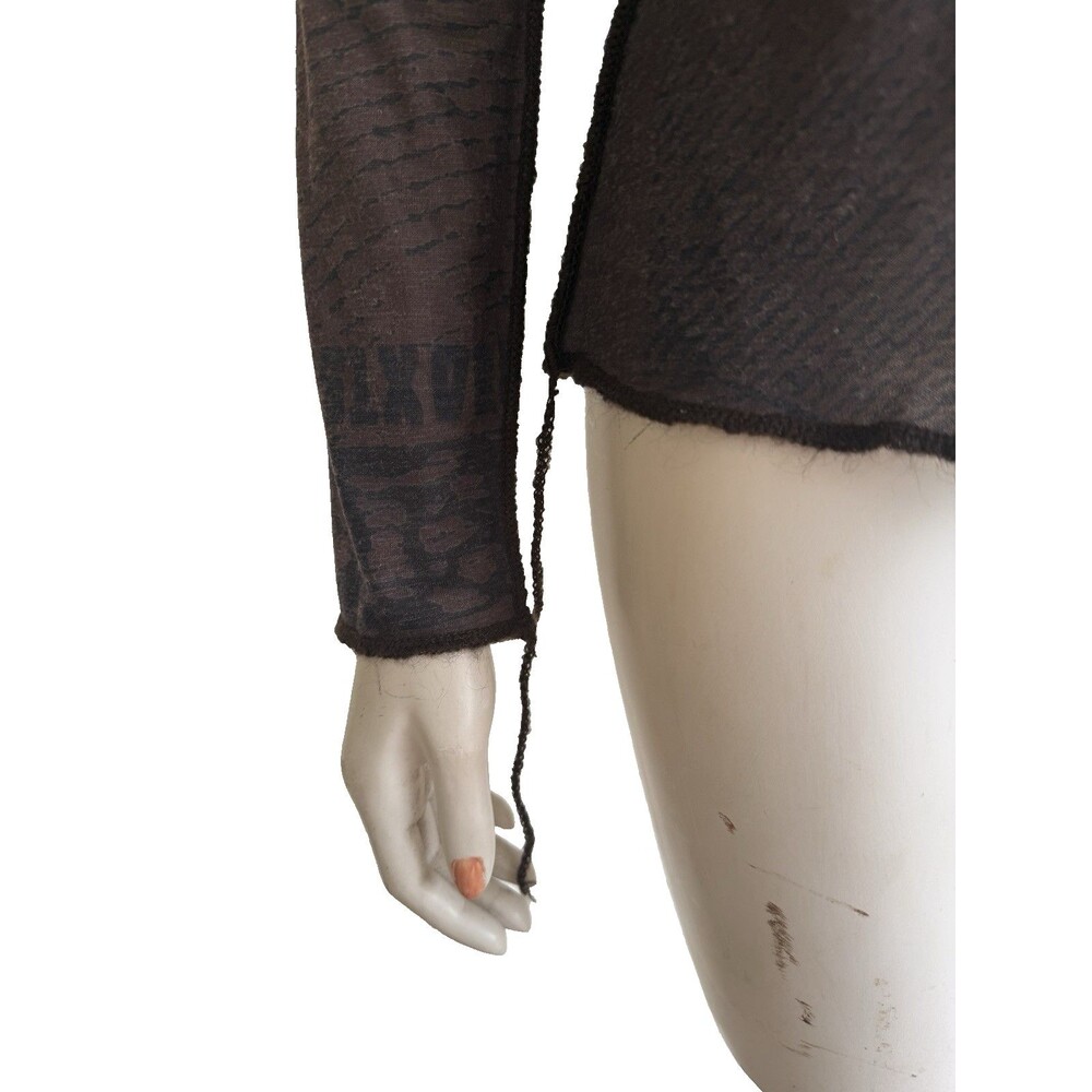 2026 Deux Mille Vingt Six Vintage Y2K Wool Blend Long Sleeve Art to Wear Top - Picture 7 of 8